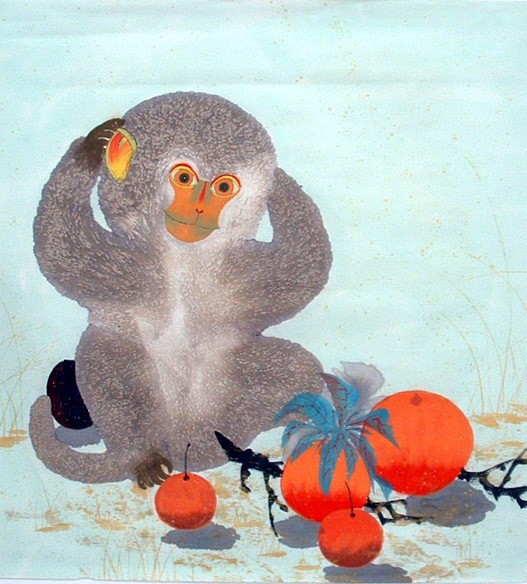 Chinese Monkey Painting - CNAG010927