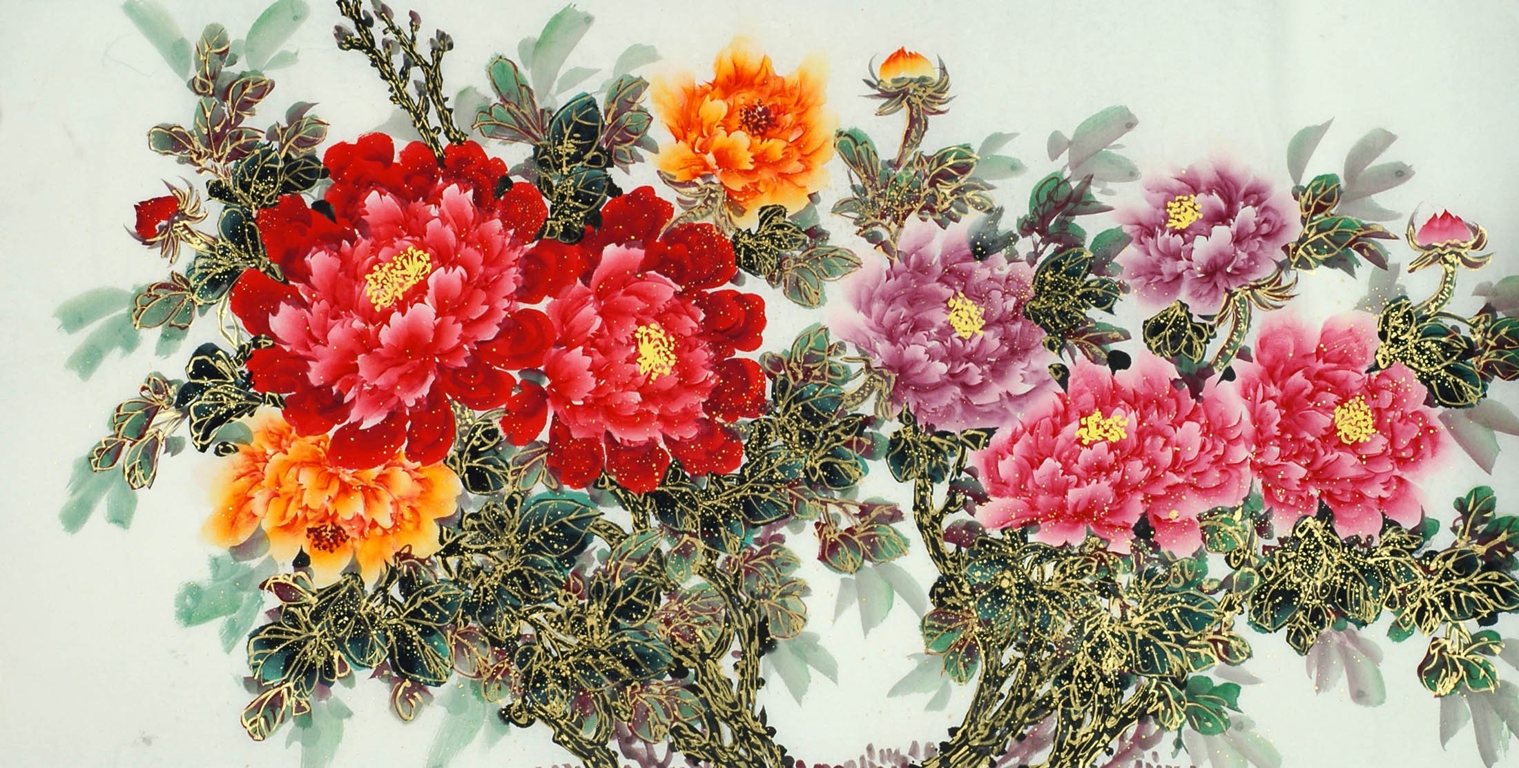 Chinese Peony Painting - CNAG011086