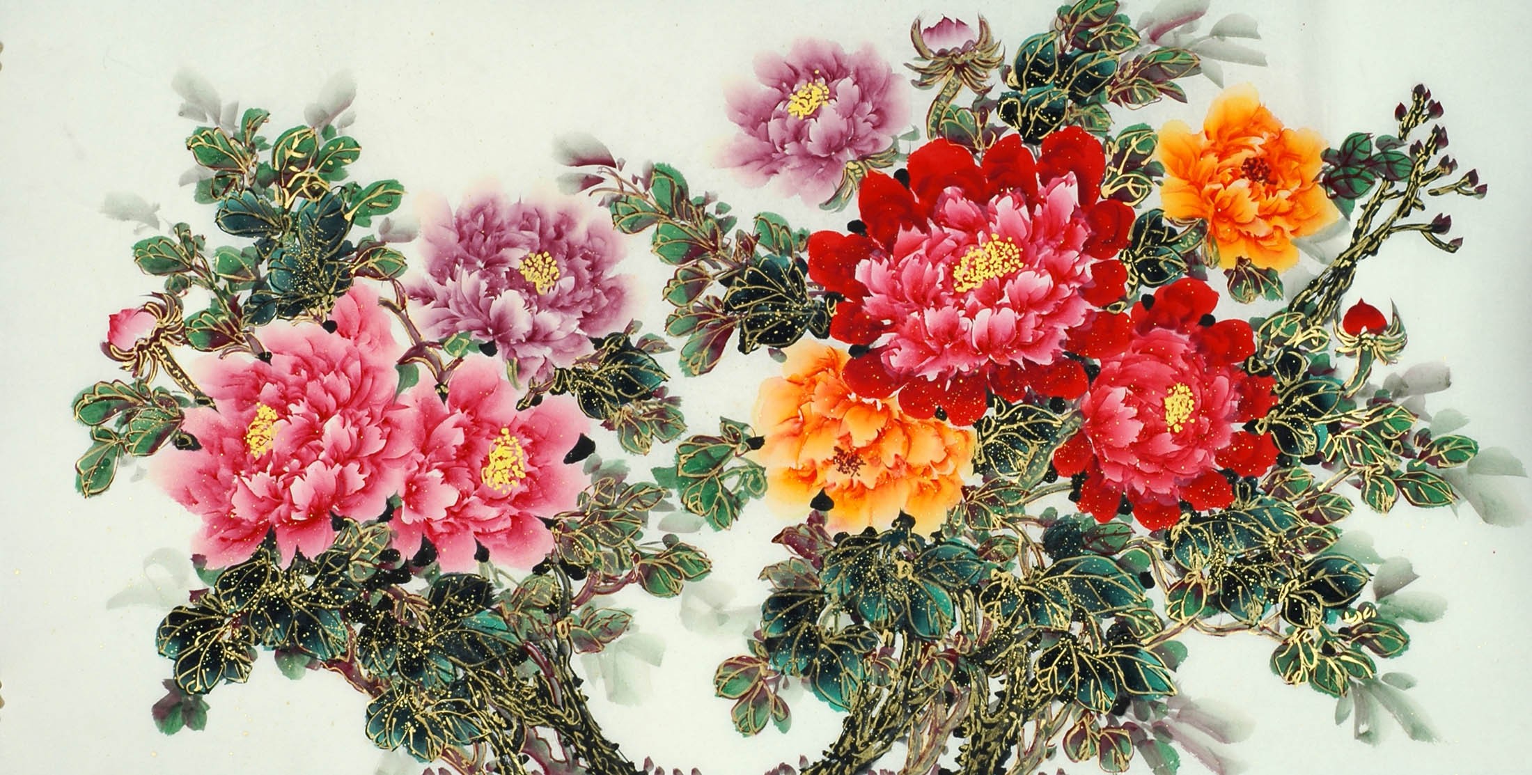 Chinese Peony Painting - CNAG011087