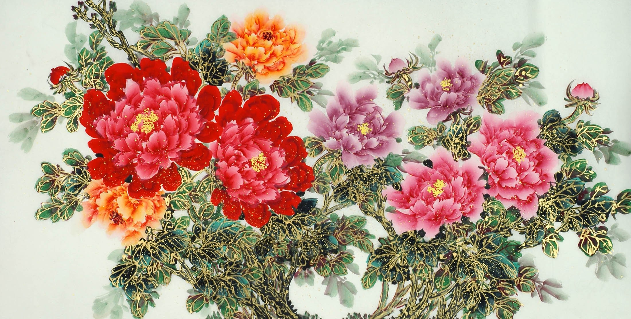 Chinese Peony Painting - CNAG011088