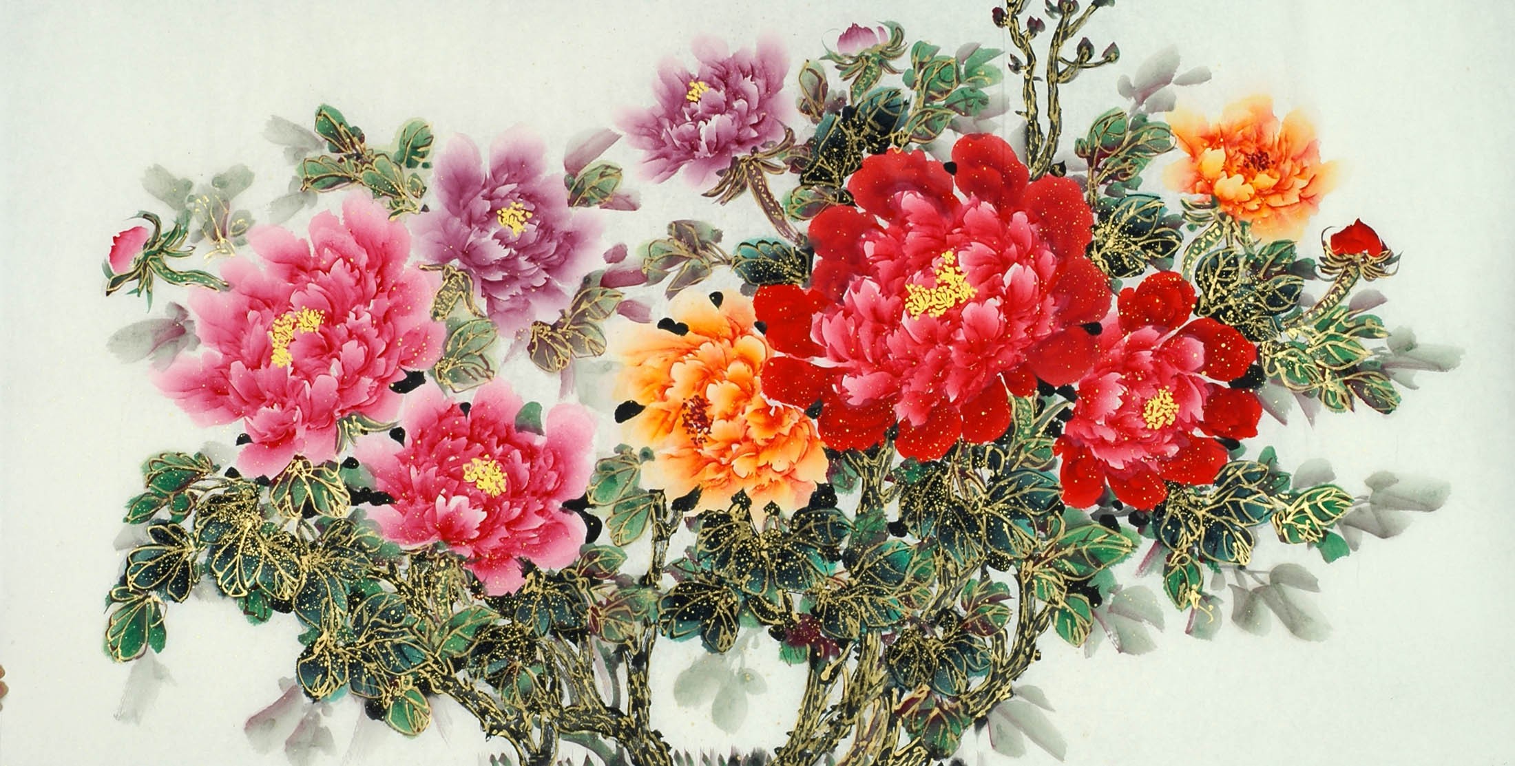 Chinese Peony Painting - CNAG011089