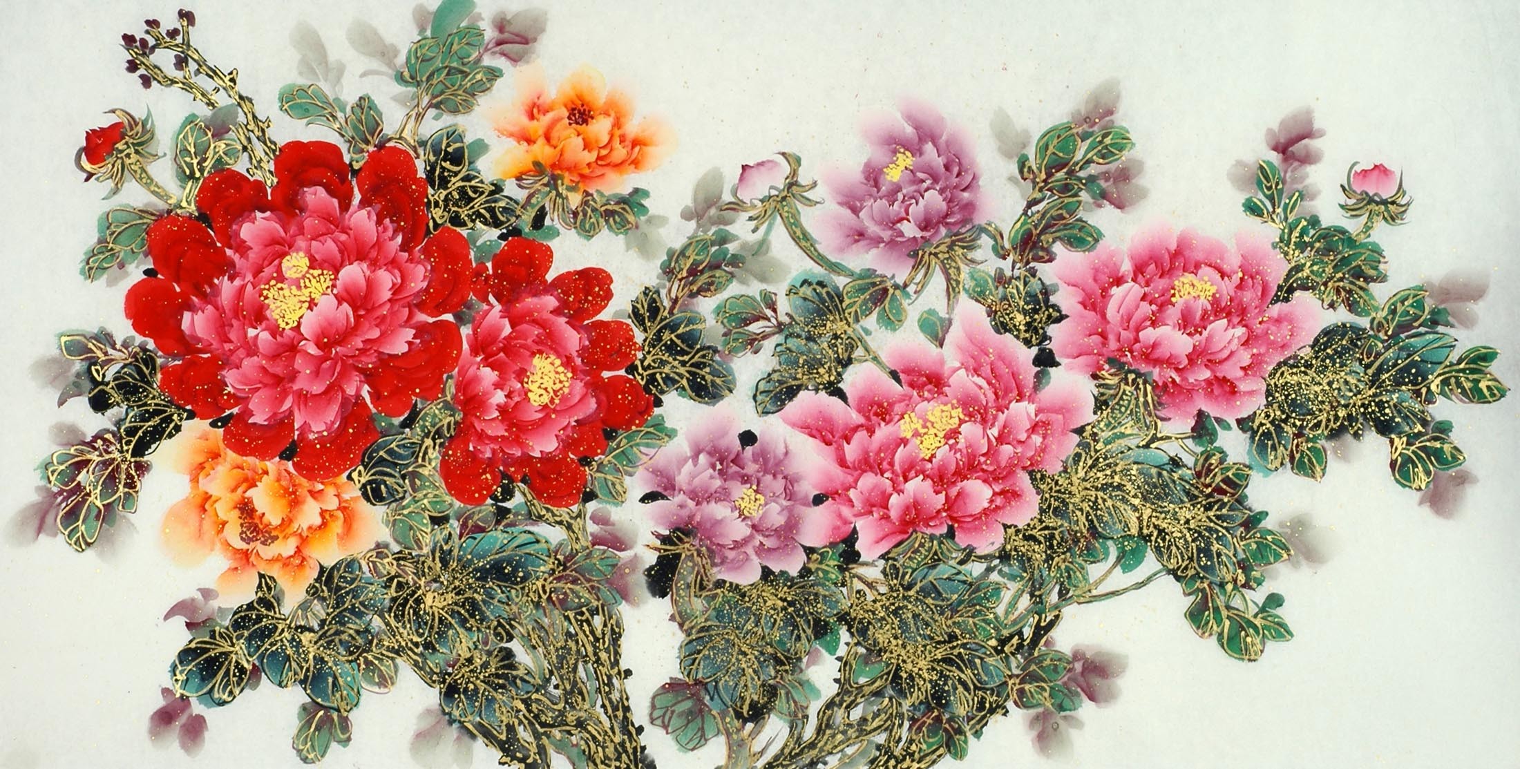 Chinese Peony Painting - CNAG011093