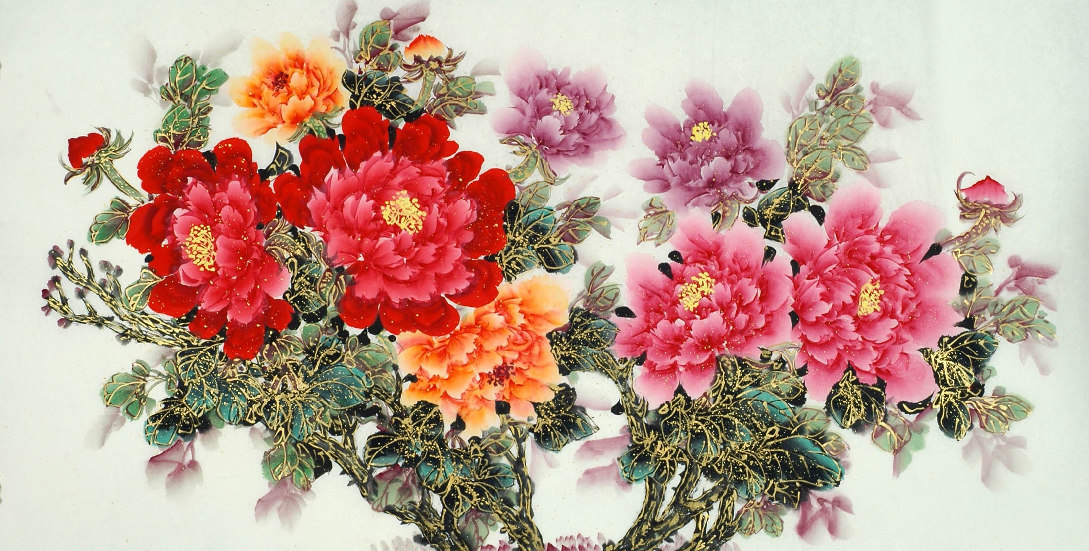 Chinese Peony Painting - CNAG011096