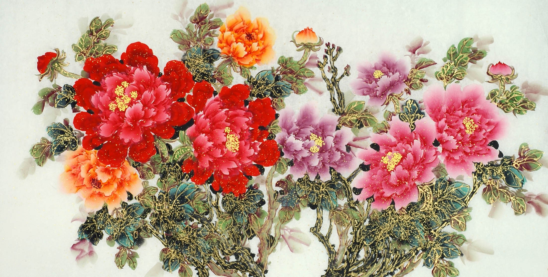 Chinese Peony Painting - CNAG011110