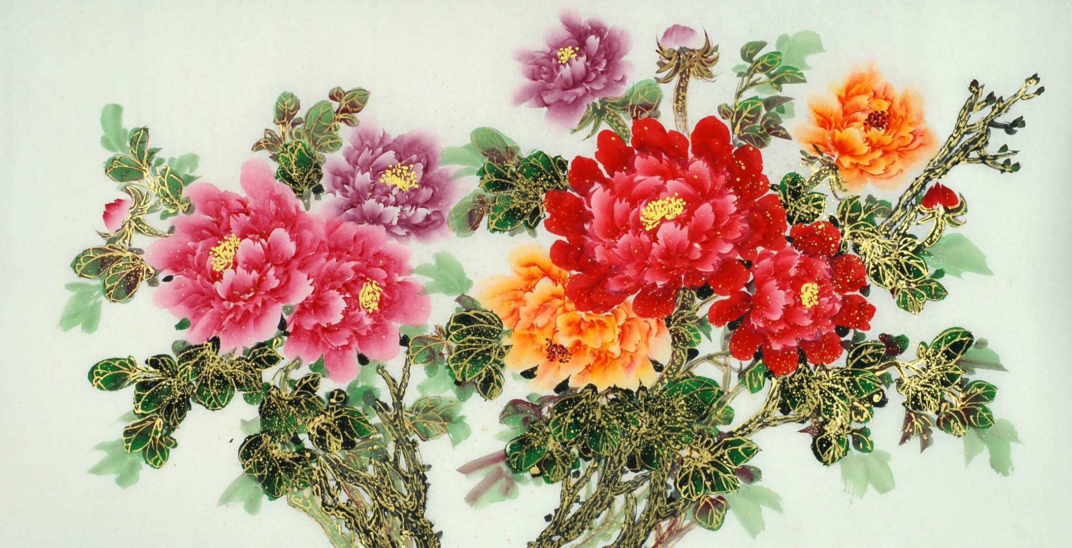 Chinese Peony Painting - CNAG011112