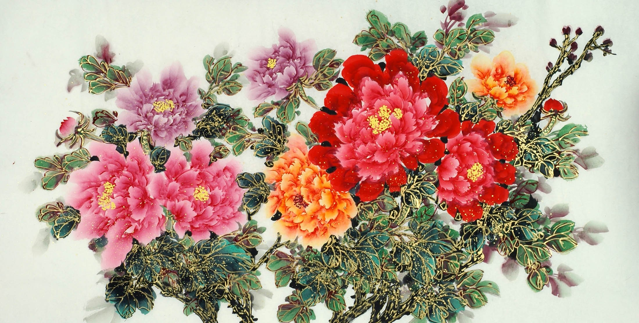 Chinese Peony Painting - CNAG011113