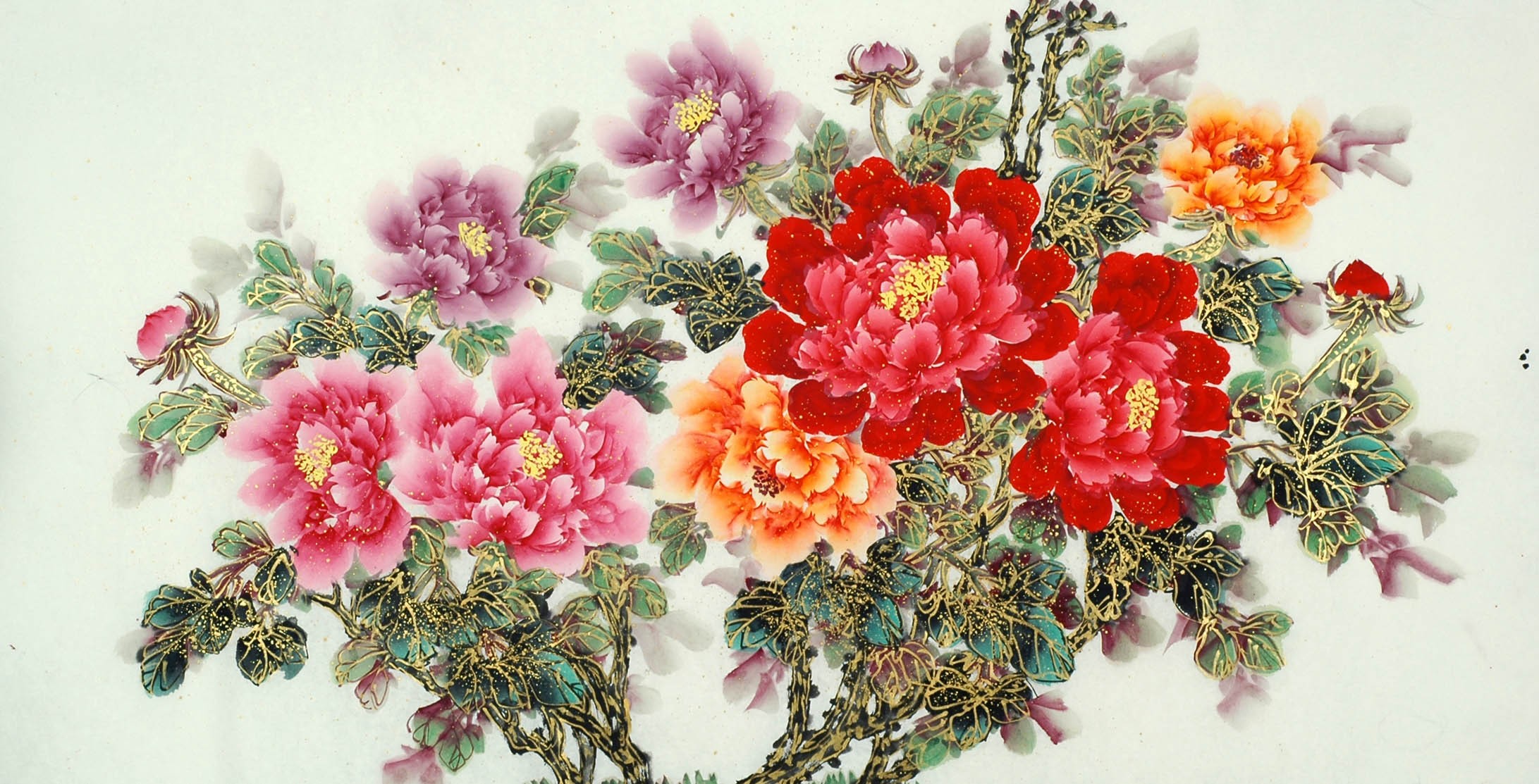 Chinese Peony Painting - CNAG011118