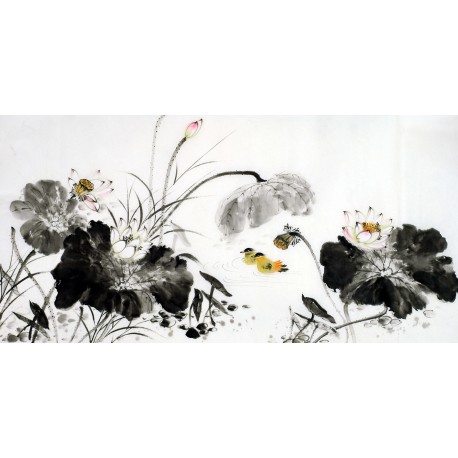 Chinese Lotus Painting - CNAG011127