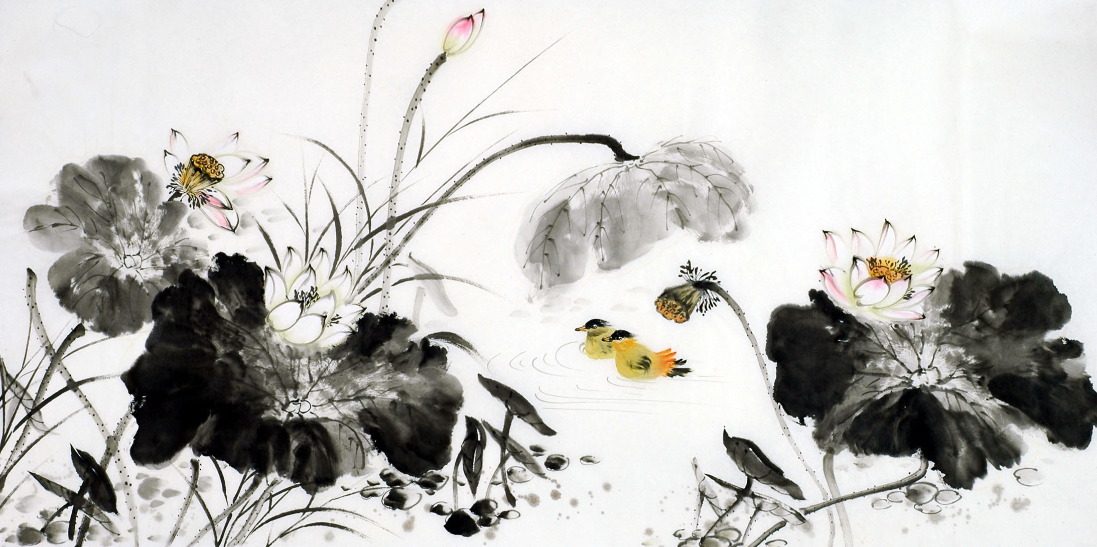 Chinese Lotus Painting - CNAG011127