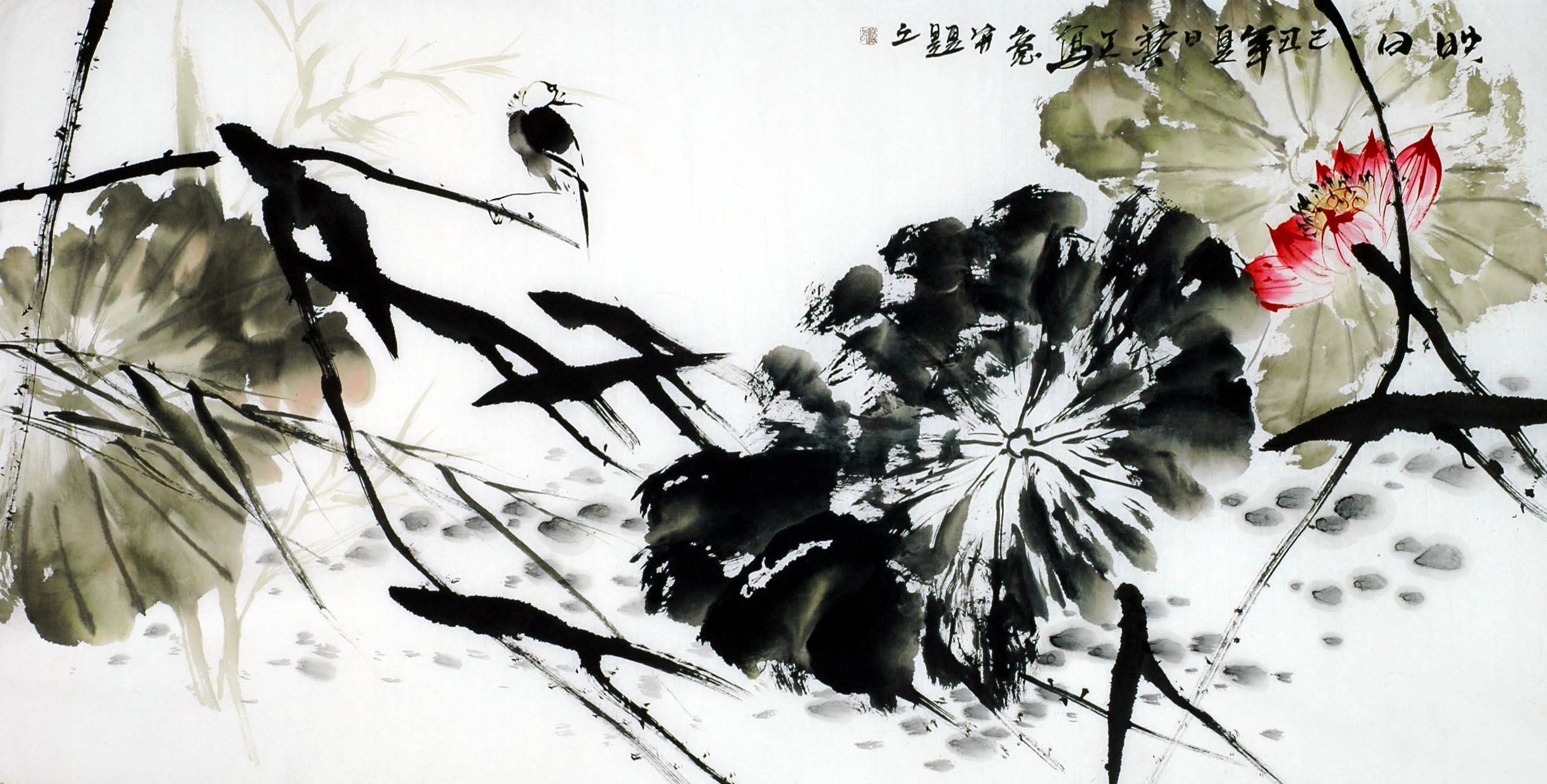 Chinese Lotus Painting - CNAG011130