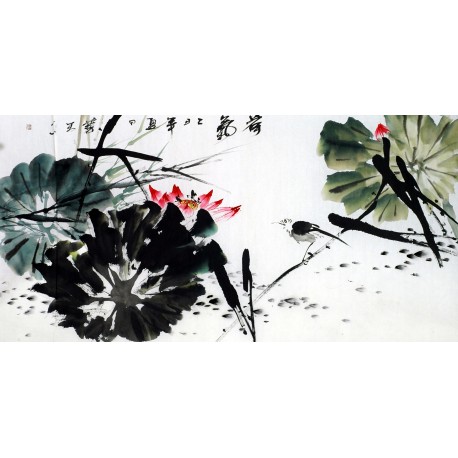 Chinese Lotus Painting - CNAG011133