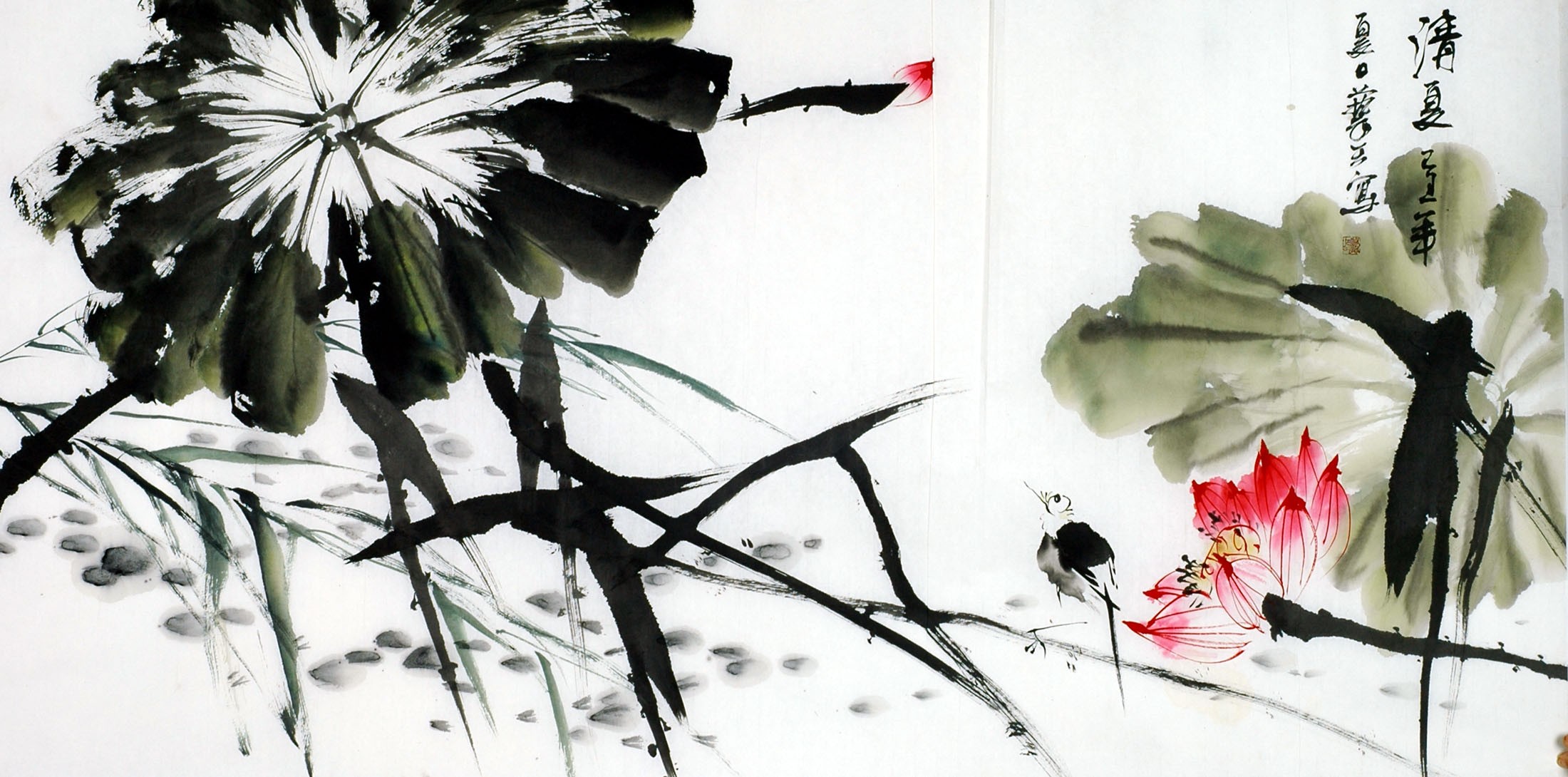 Chinese Lotus Painting - CNAG011134