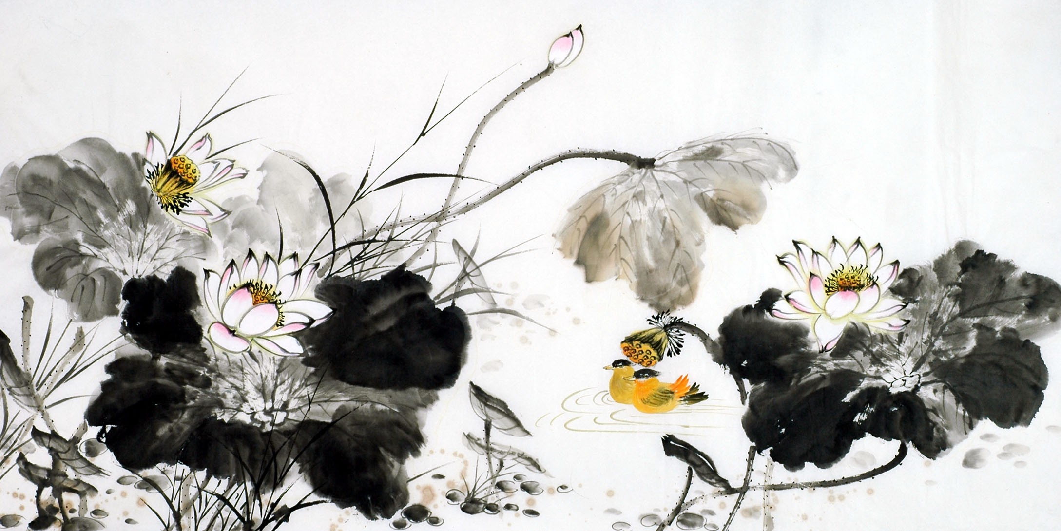 Chinese Lotus Painting - CNAG011139