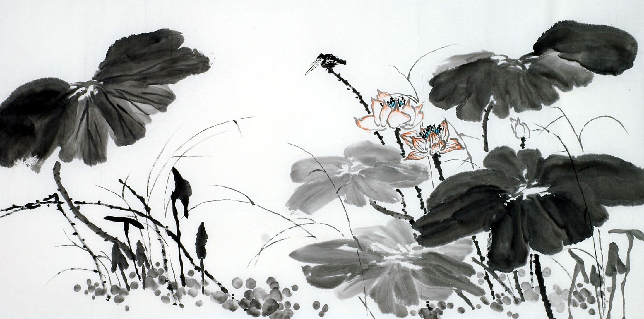 Chinese Lotus Painting - CNAG011140