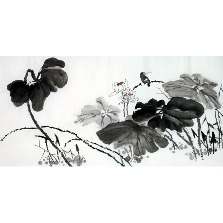 Chinese Lotus Painting - CNAG011142