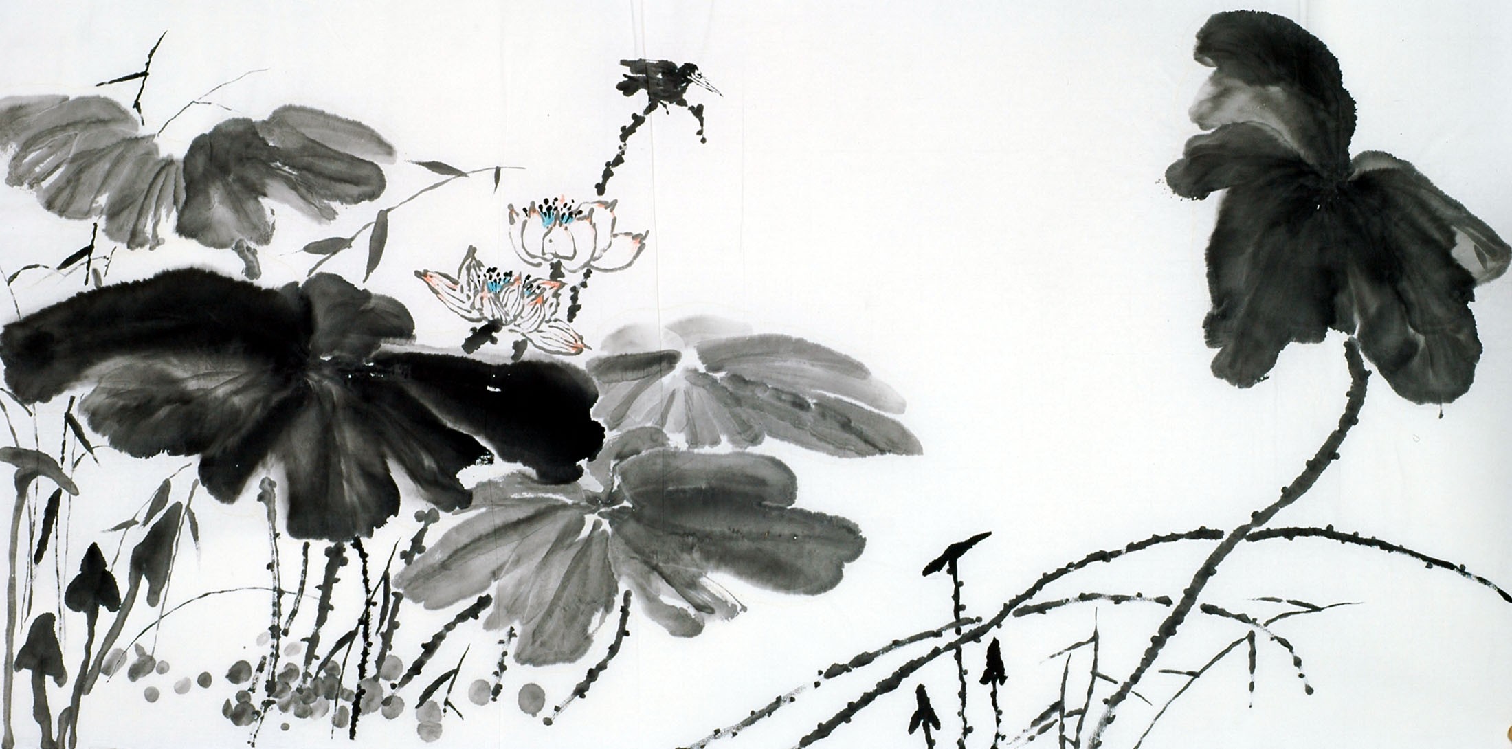 Chinese Lotus Painting - CNAG011143