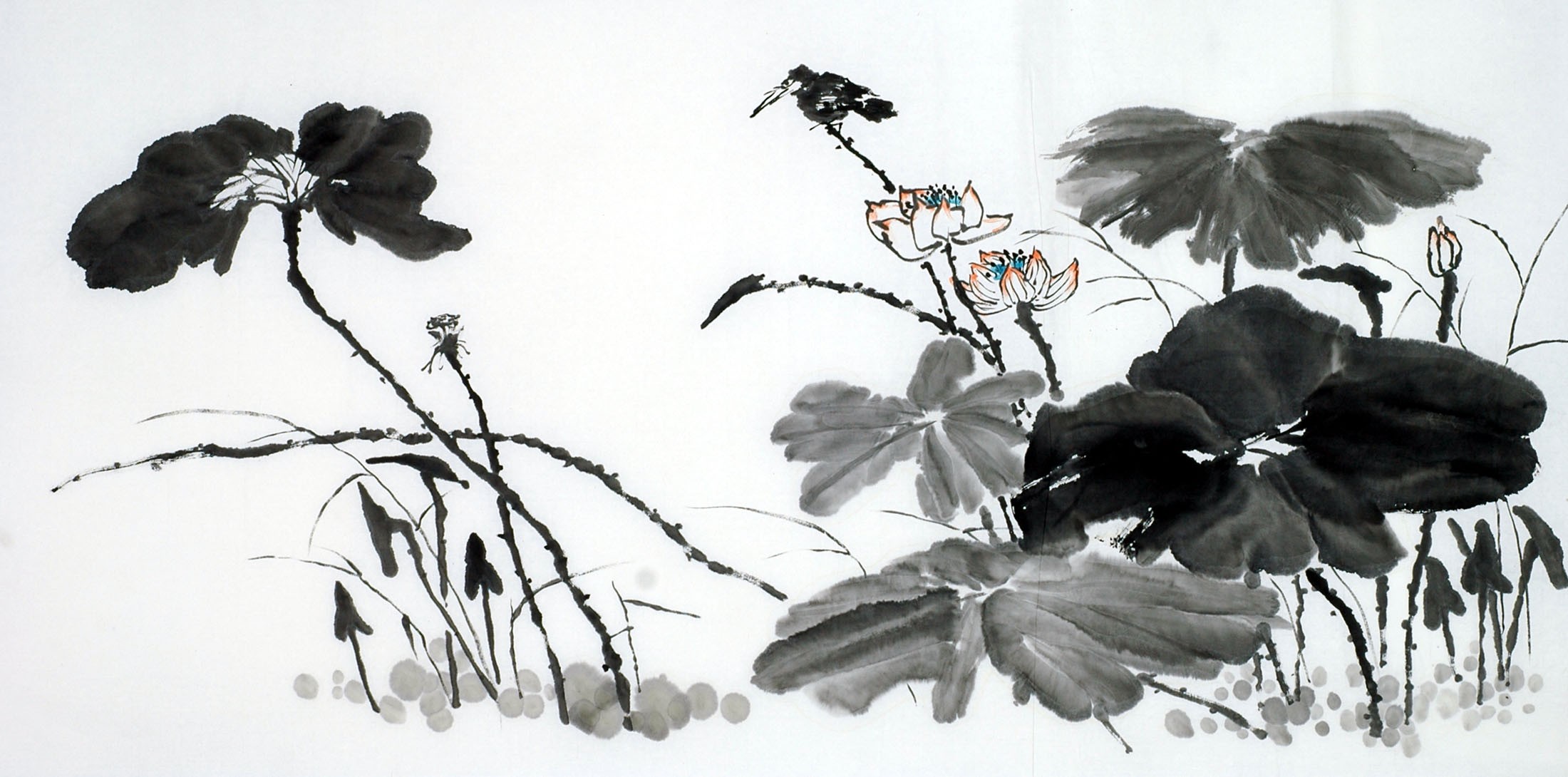 Chinese Lotus Painting - CNAG011153