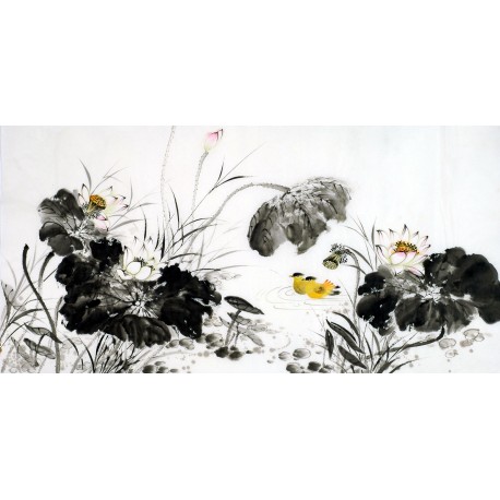 Chinese Lotus Painting - CNAG011157