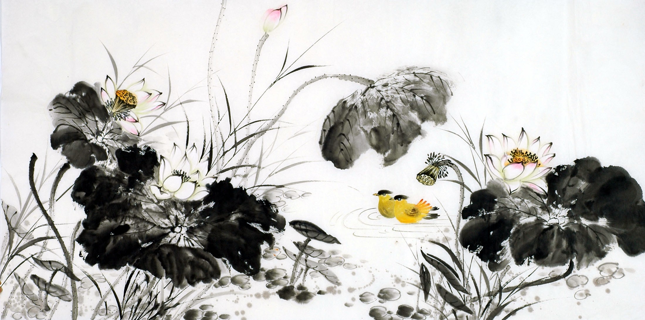 Chinese Lotus Painting - CNAG011157