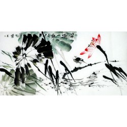 Chinese Lotus Painting - CNAG011158