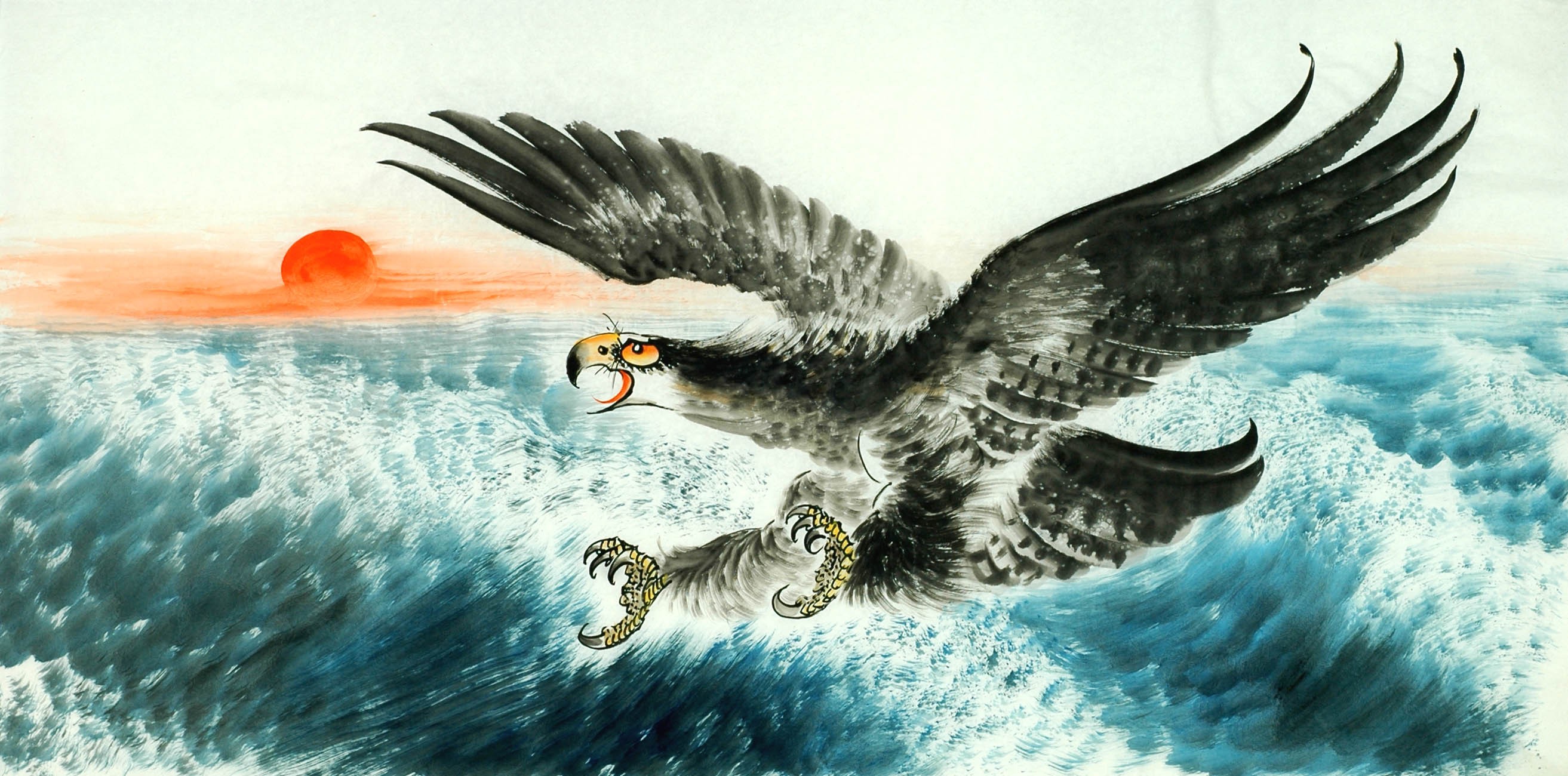 Chinese Eagle Painting - CNAG011291