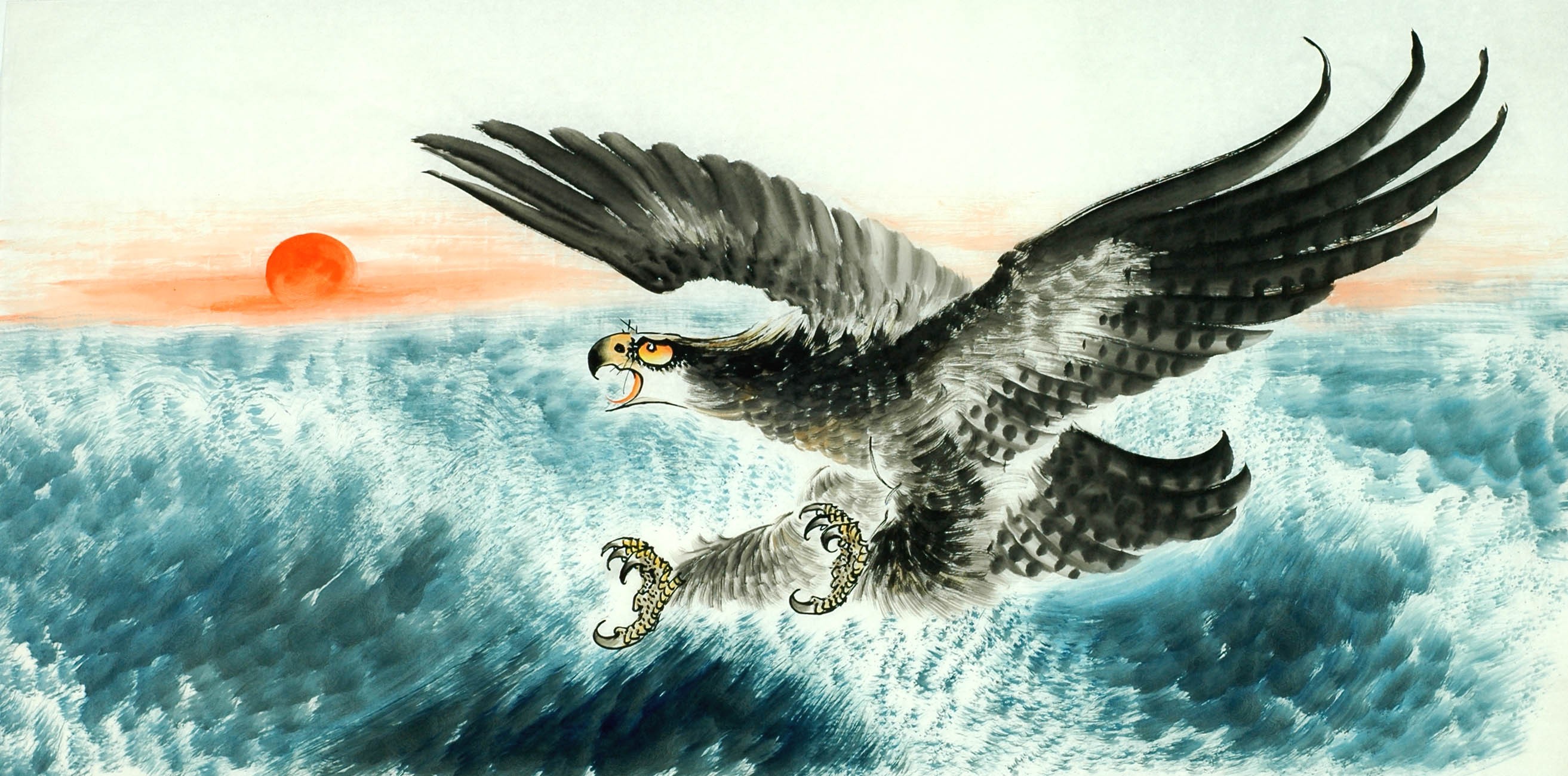 Chinese Eagle Painting - CNAG011298