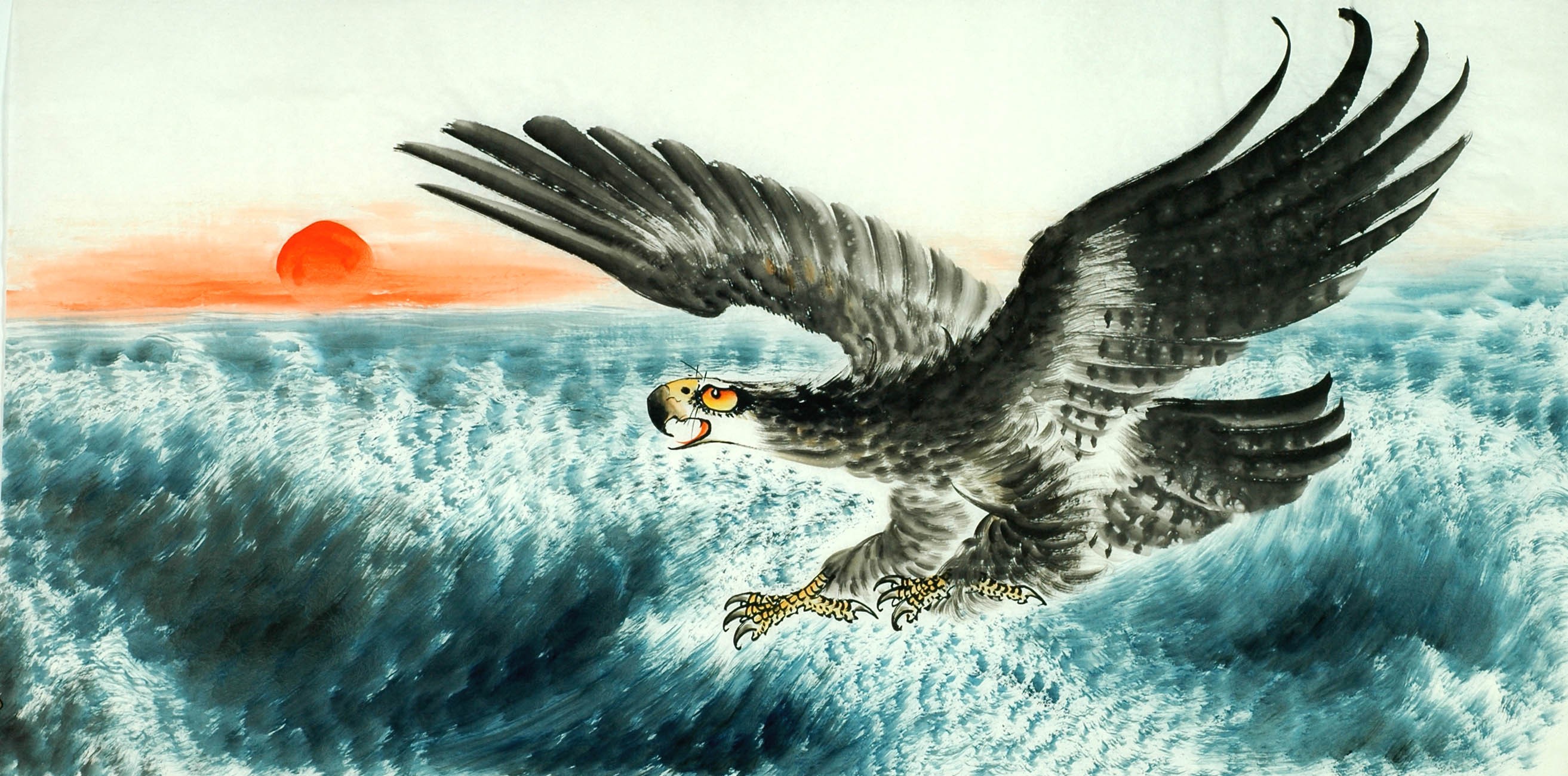 Chinese Eagle Painting - CNAG011301