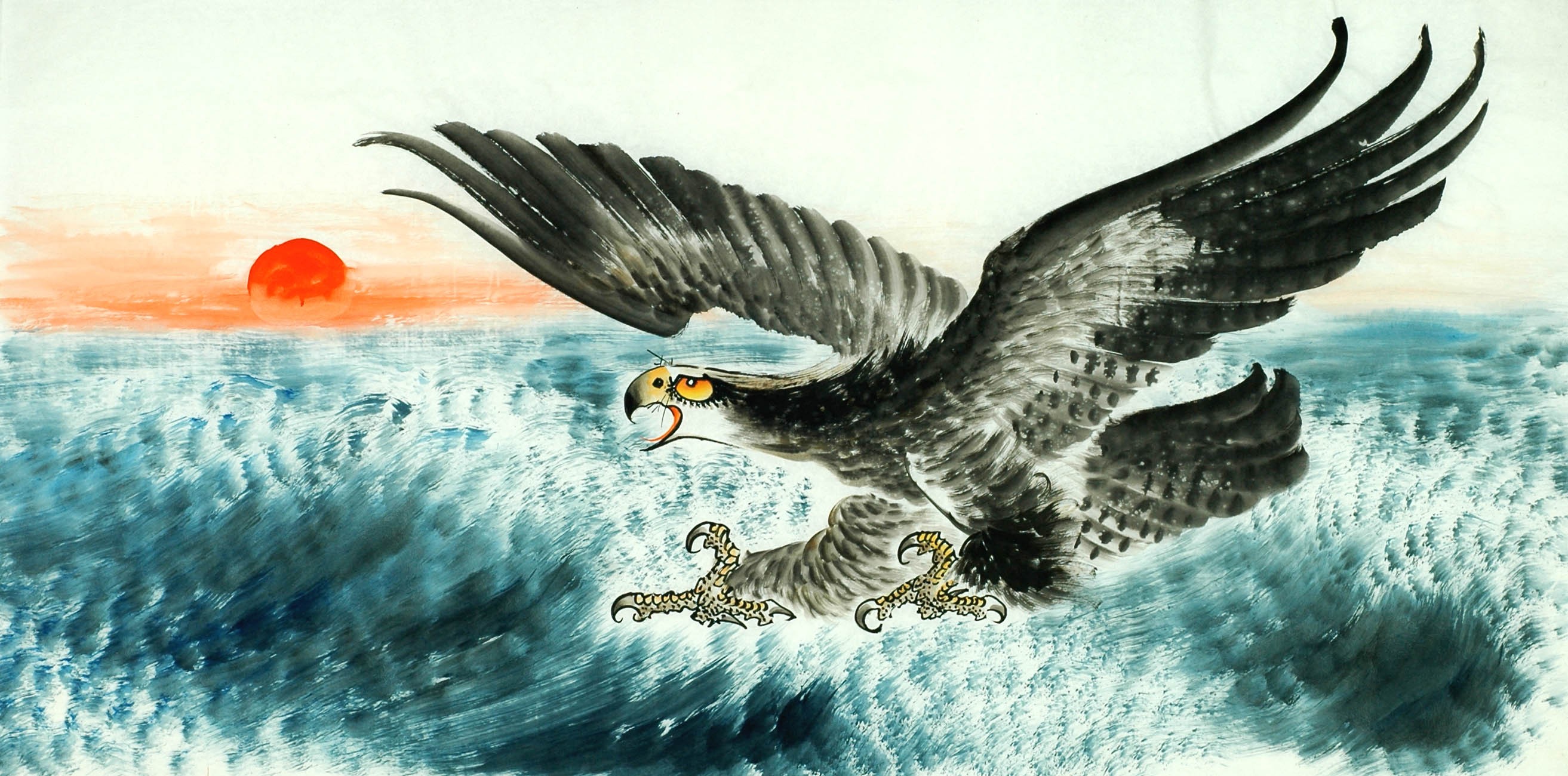 Chinese Eagle Painting - CNAG011303