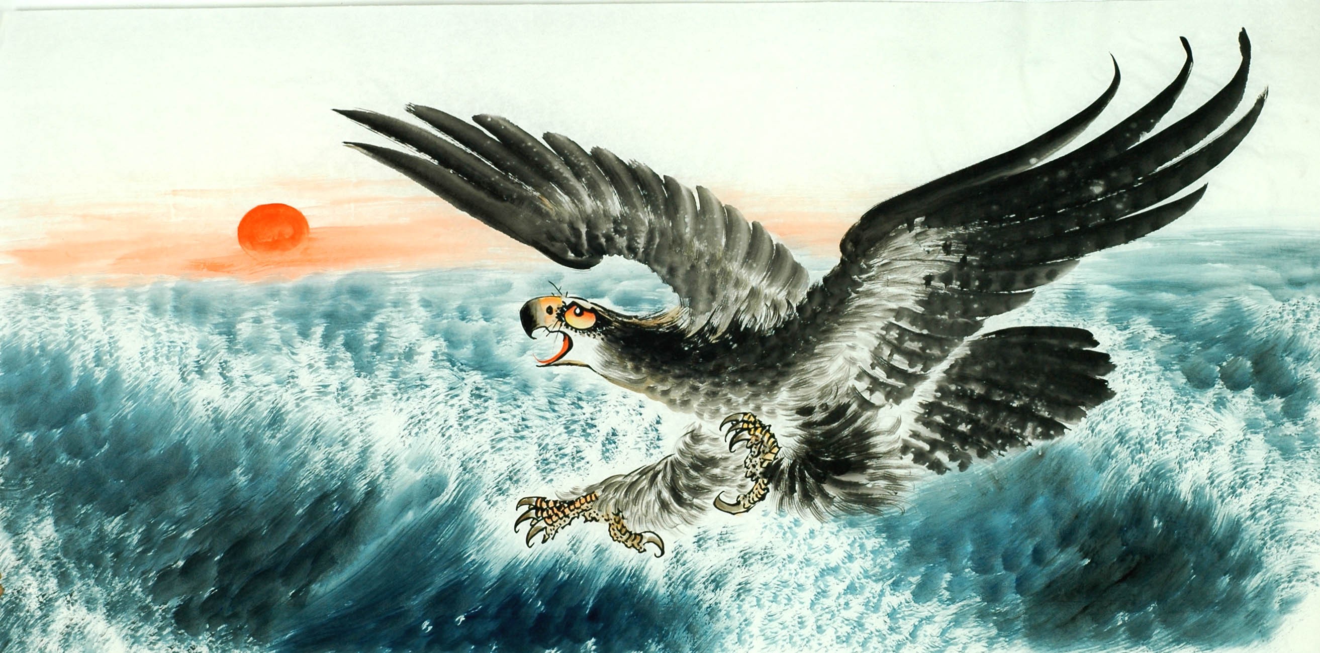 Chinese Eagle Painting - CNAG011306