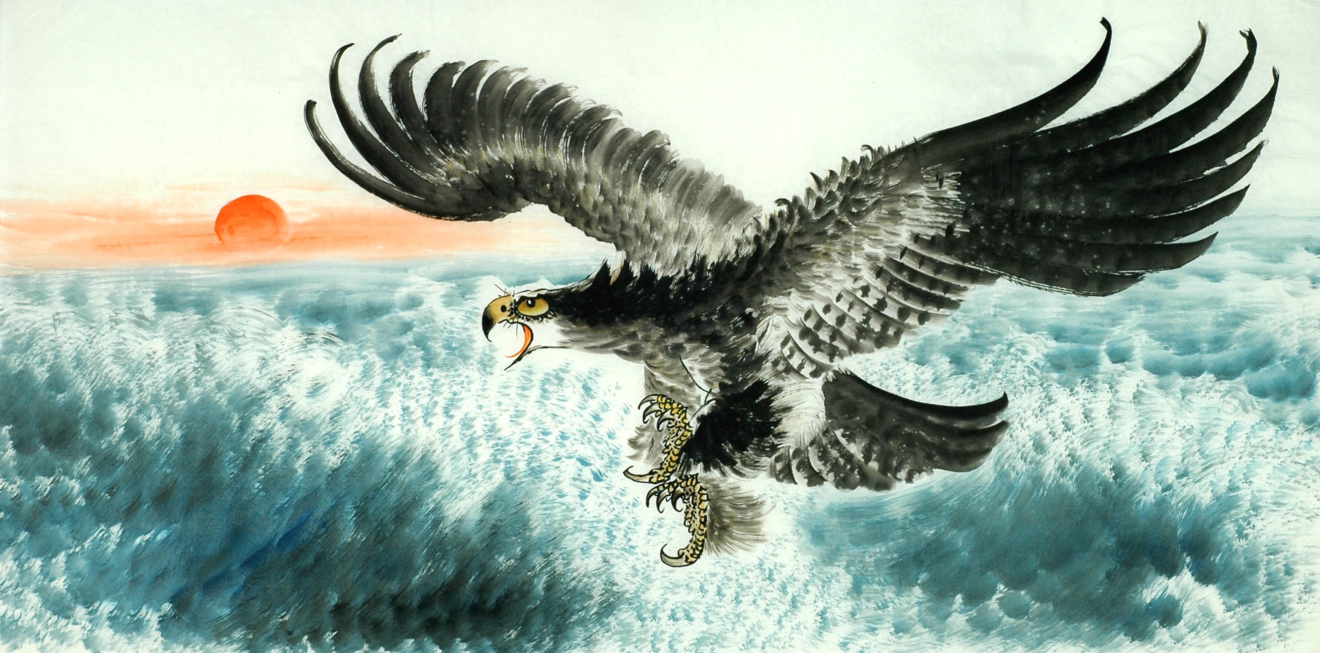 Chinese Eagle Painting - CNAG011310