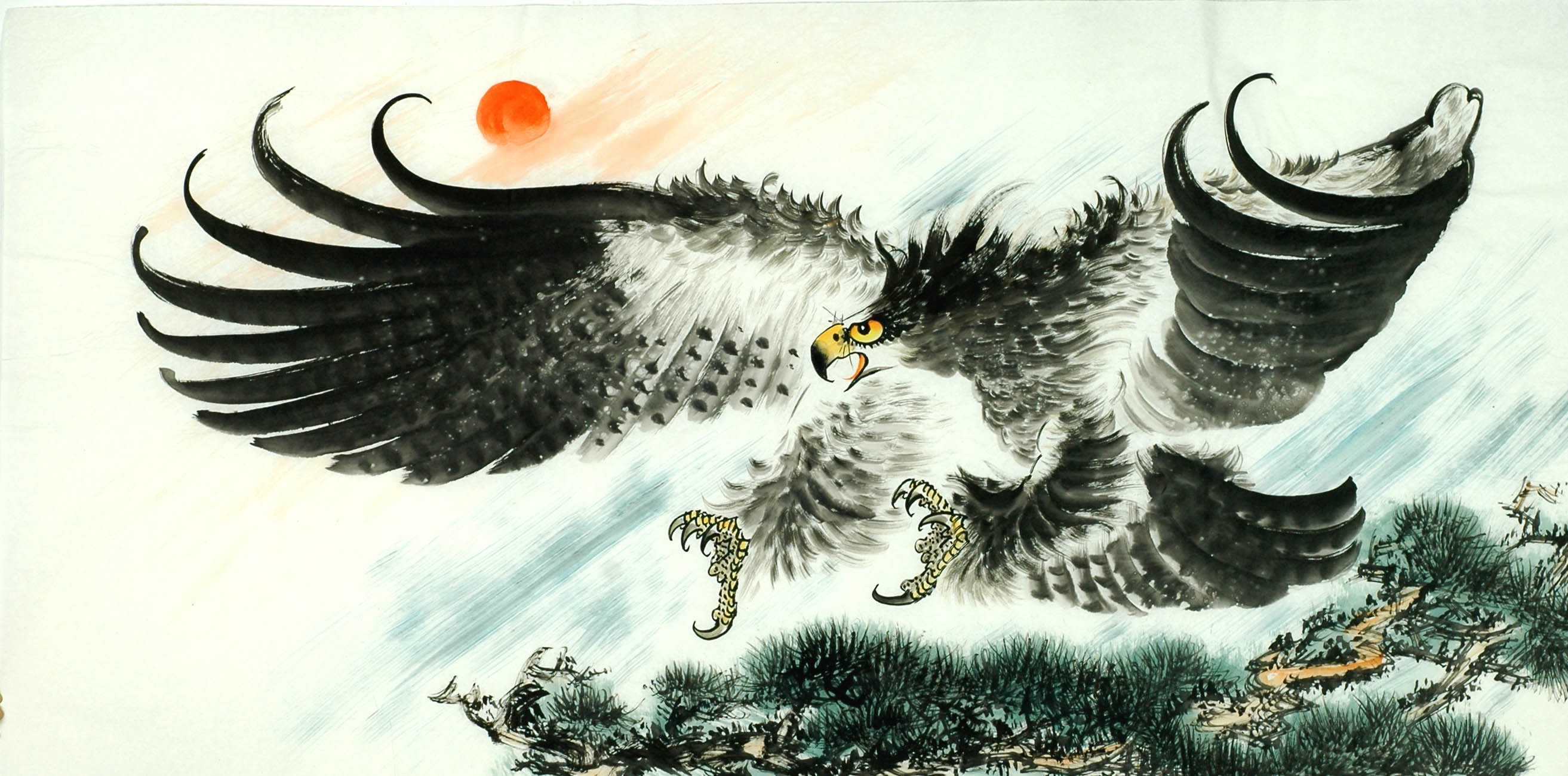 Chinese Eagle Painting - CNAG011311