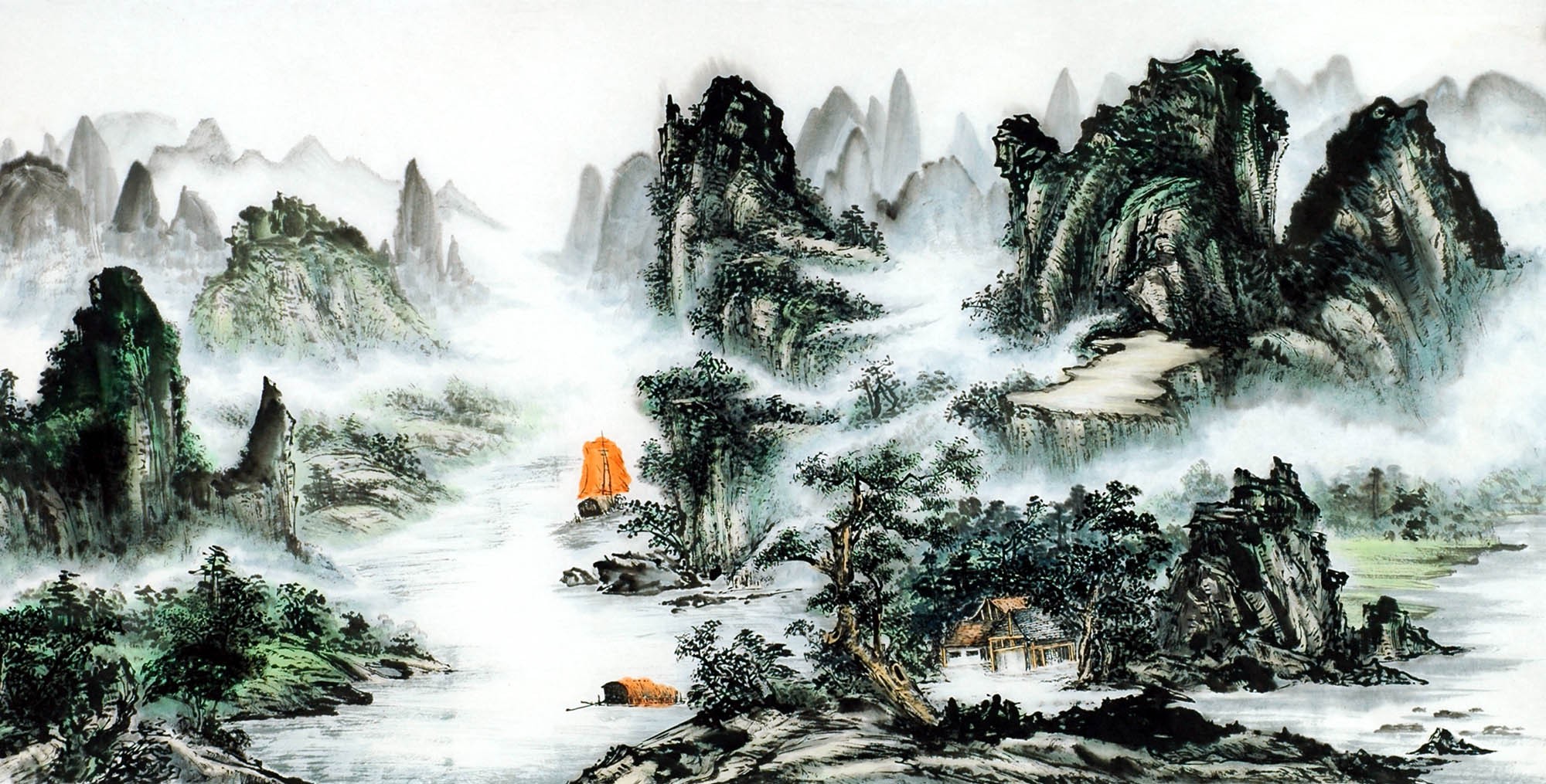 Chinese Landscape Painting - CNAG011353