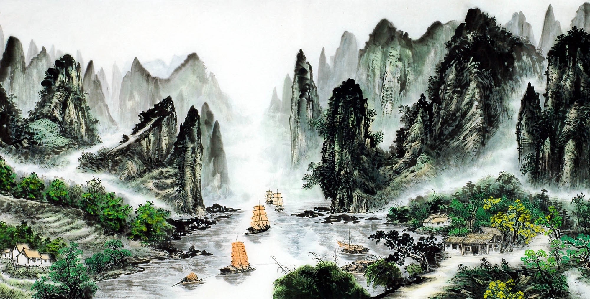 Chinese Landscape Painting - CNAG011358