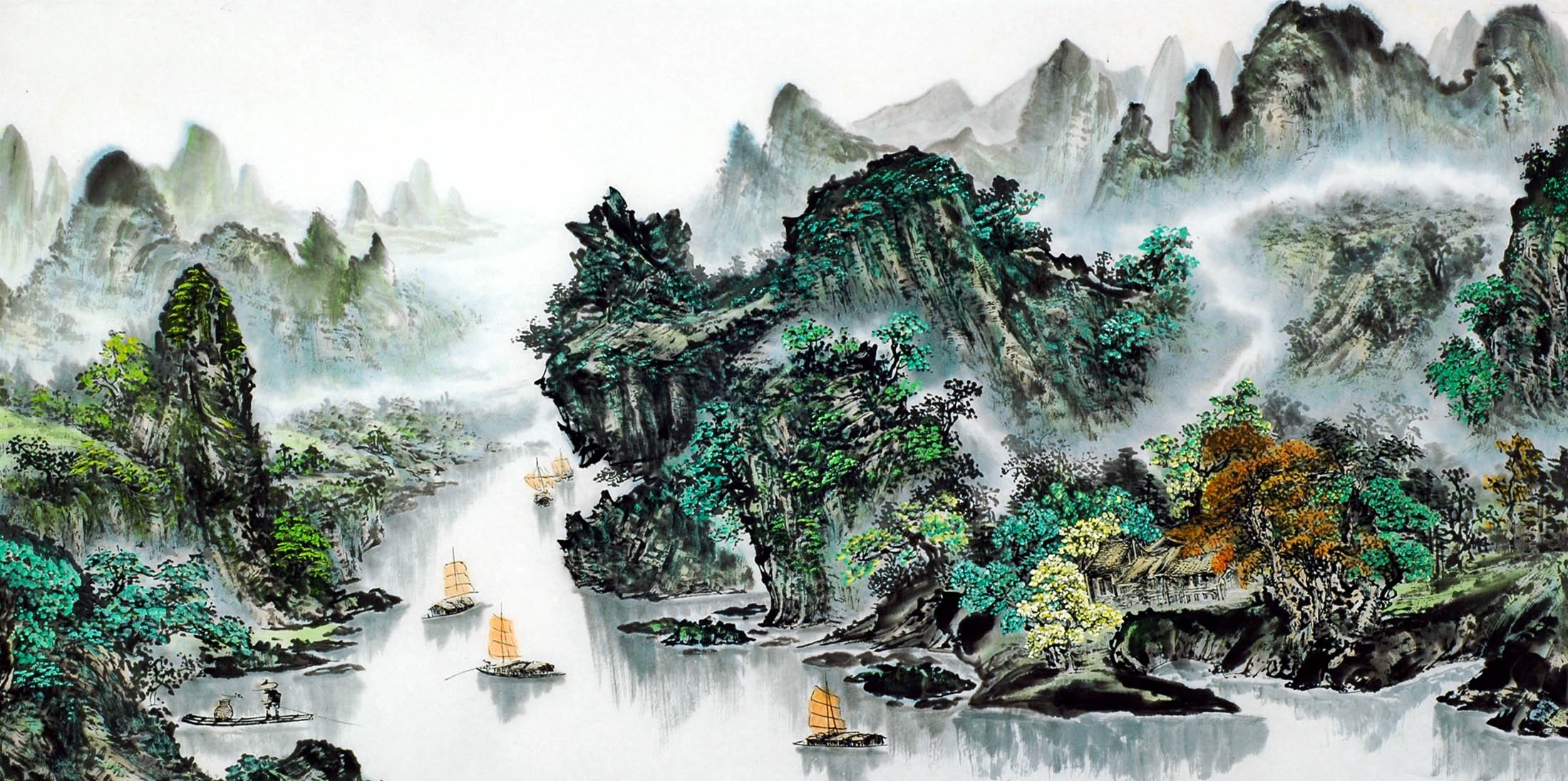 Chinese Landscape Painting - CNAG011359