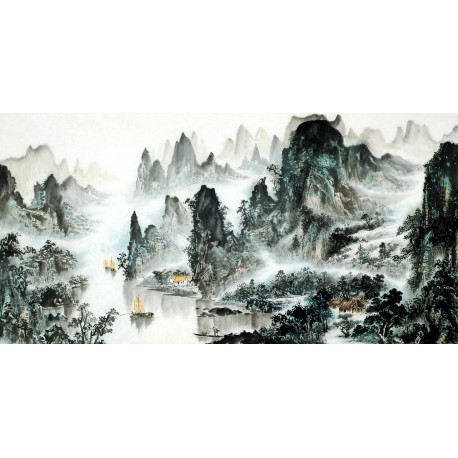 Chinese Landscape Painting - CNAG011360