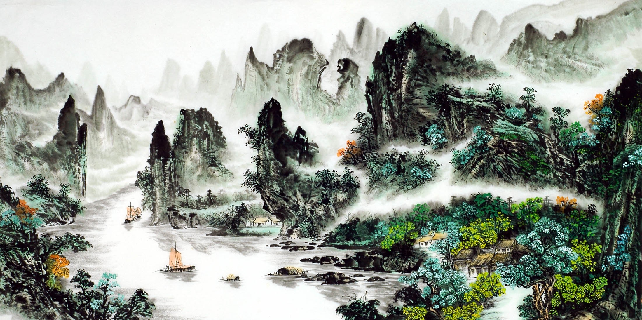 Chinese Landscape Painting - CNAG011361
