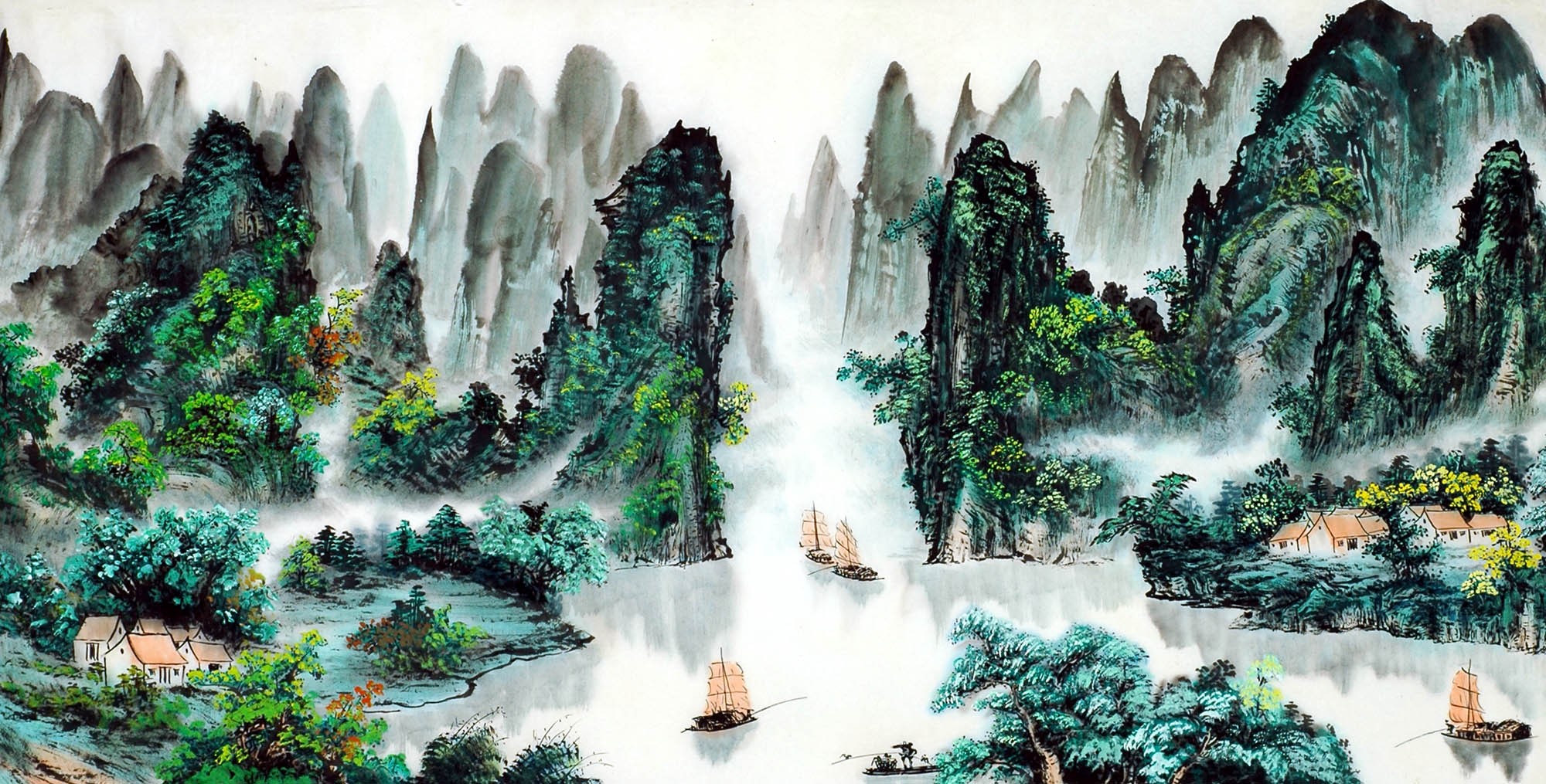 Chinese Landscape Painting - CNAG011362
