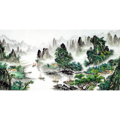 Chinese Landscape Painting - CNAG011363