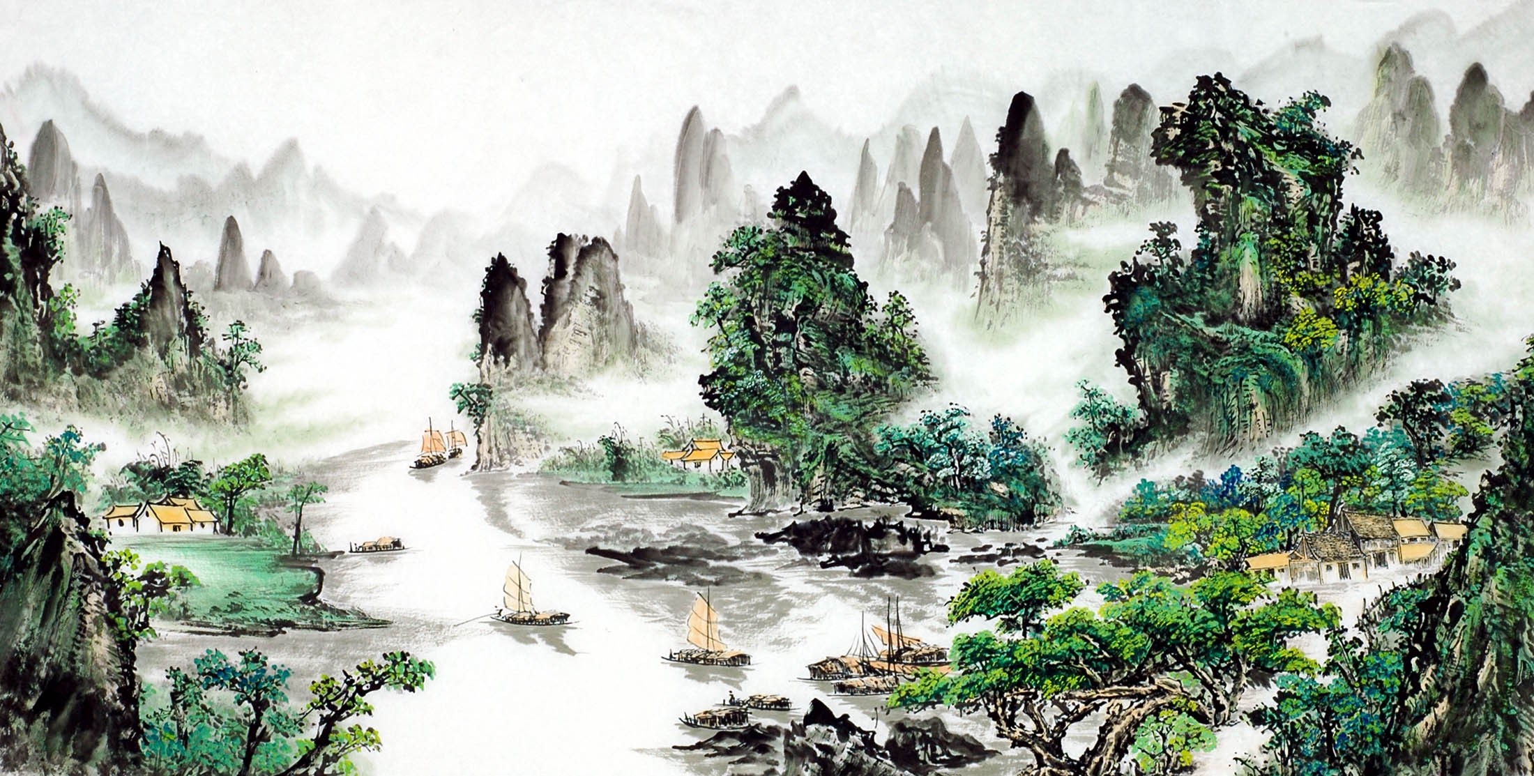 Chinese Landscape Painting - CNAG011363
