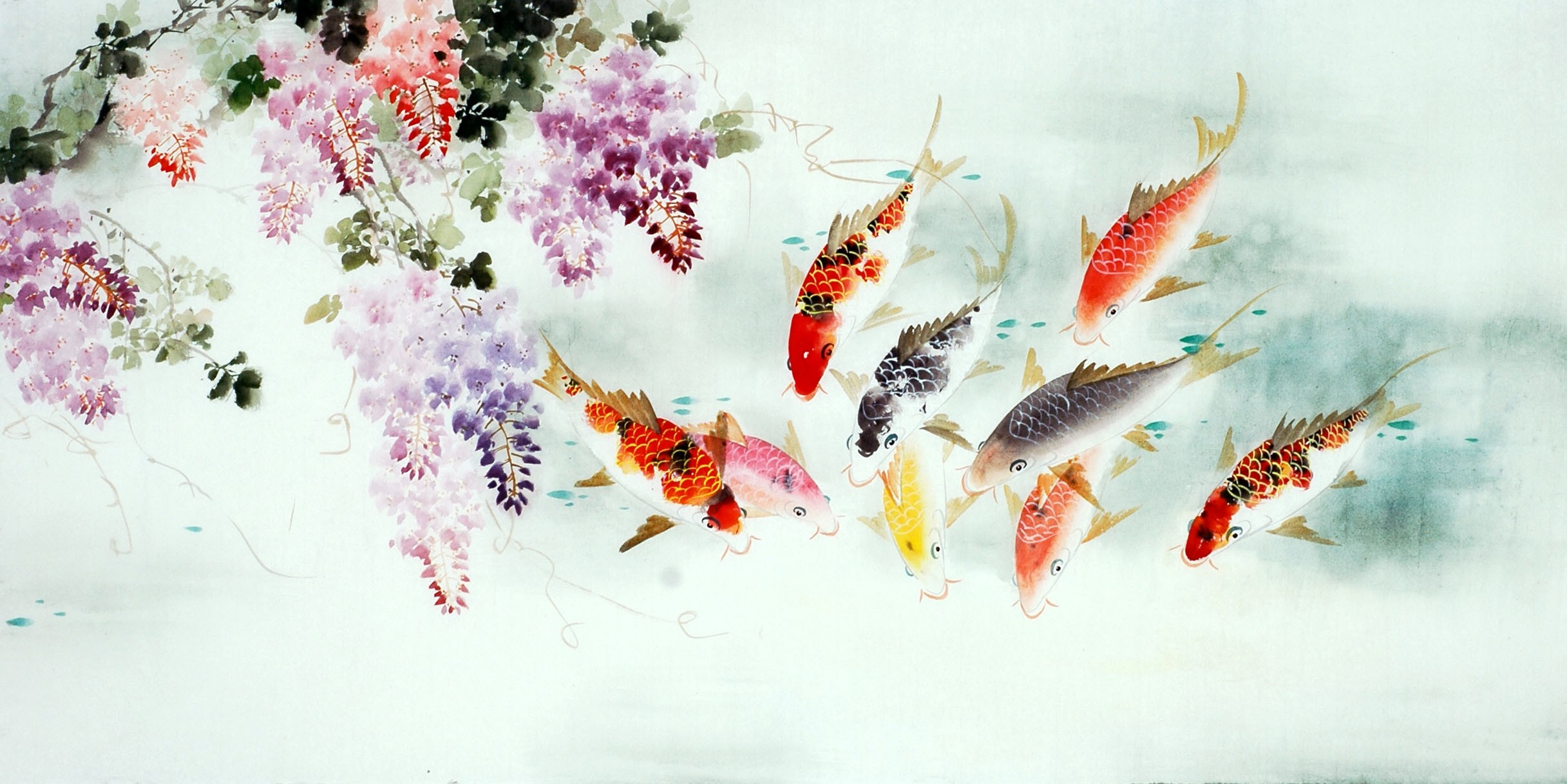 Chinese Carp Painting - CNAG011397