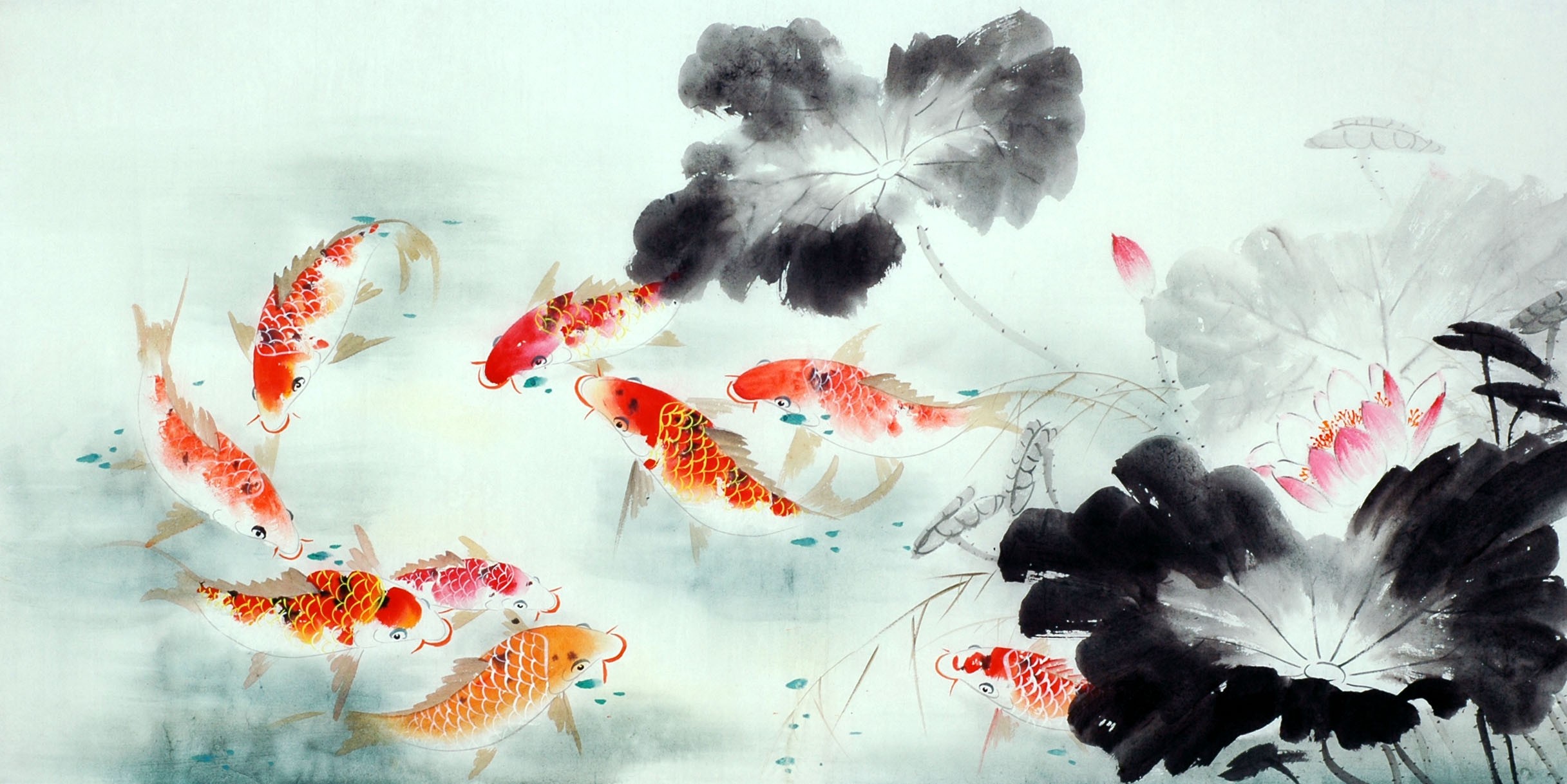 Chinese Carp Painting - CNAG011398