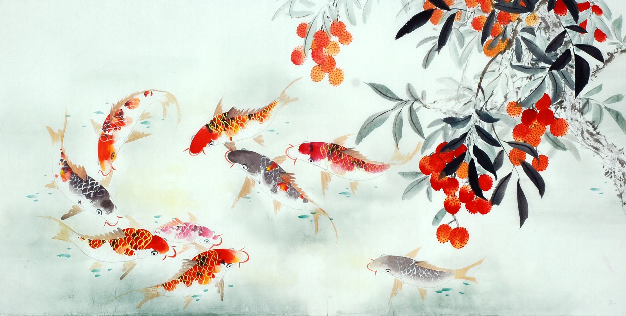 Chinese Carp Painting - CNAG011402