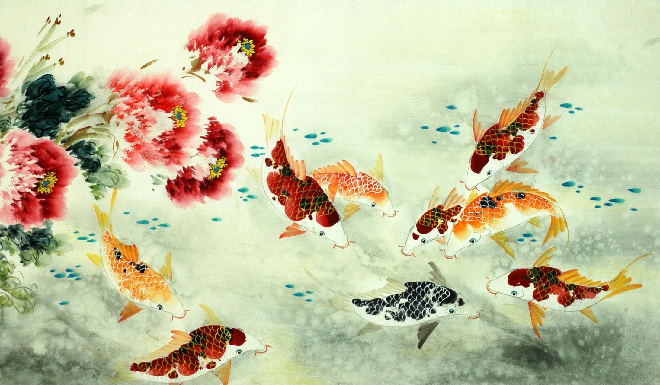 Chinese Carp Painting - CNAG011403