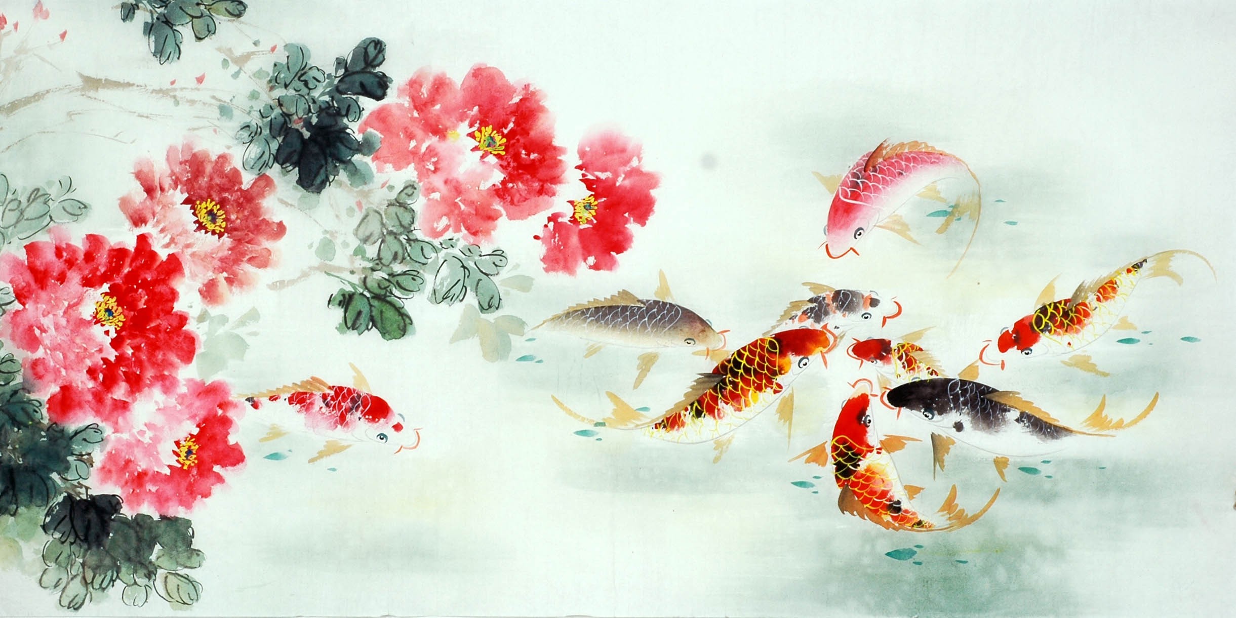 Chinese Carp Painting - CNAG011405