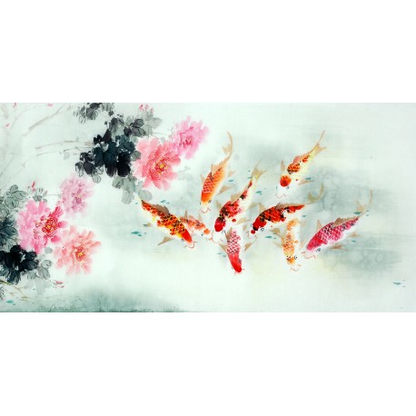 Chinese Carp Painting - CNAG011407