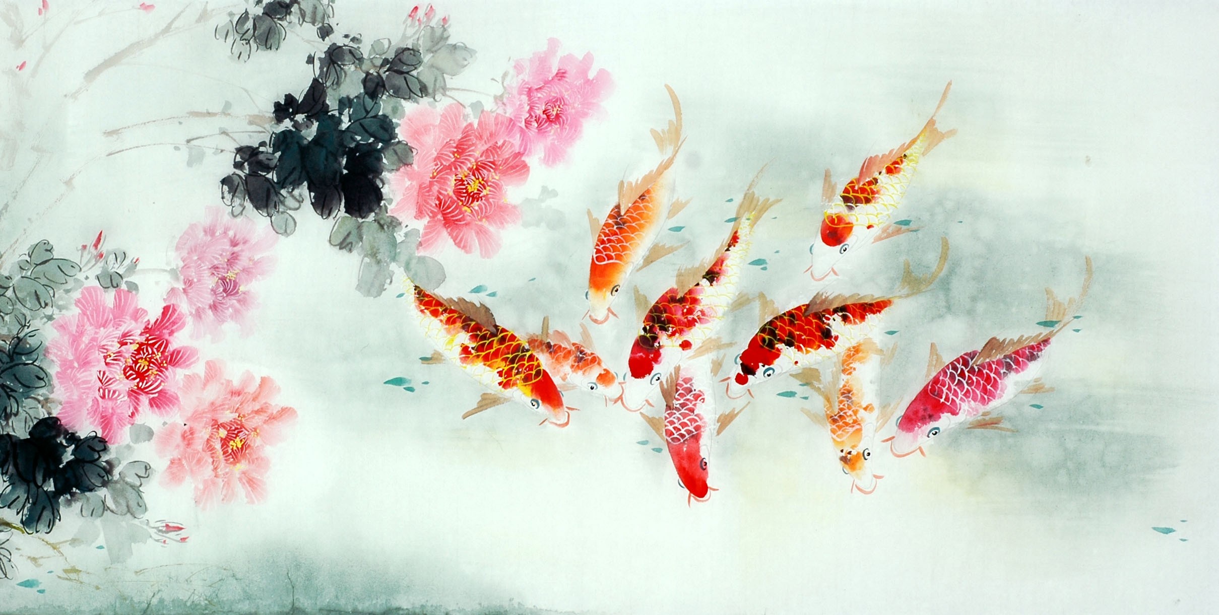 Chinese Carp Painting - CNAG011407