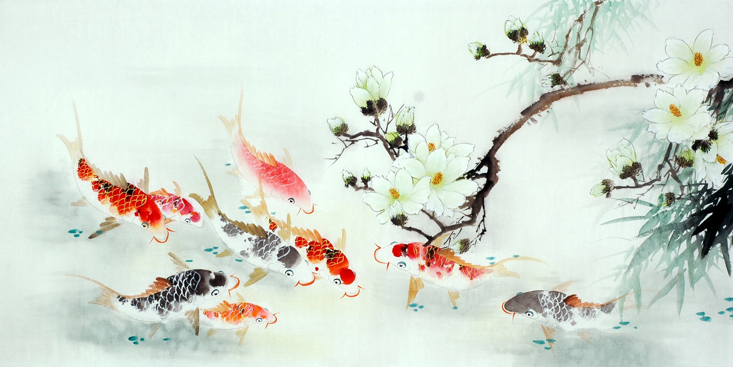 Chinese Carp Painting - CNAG011424