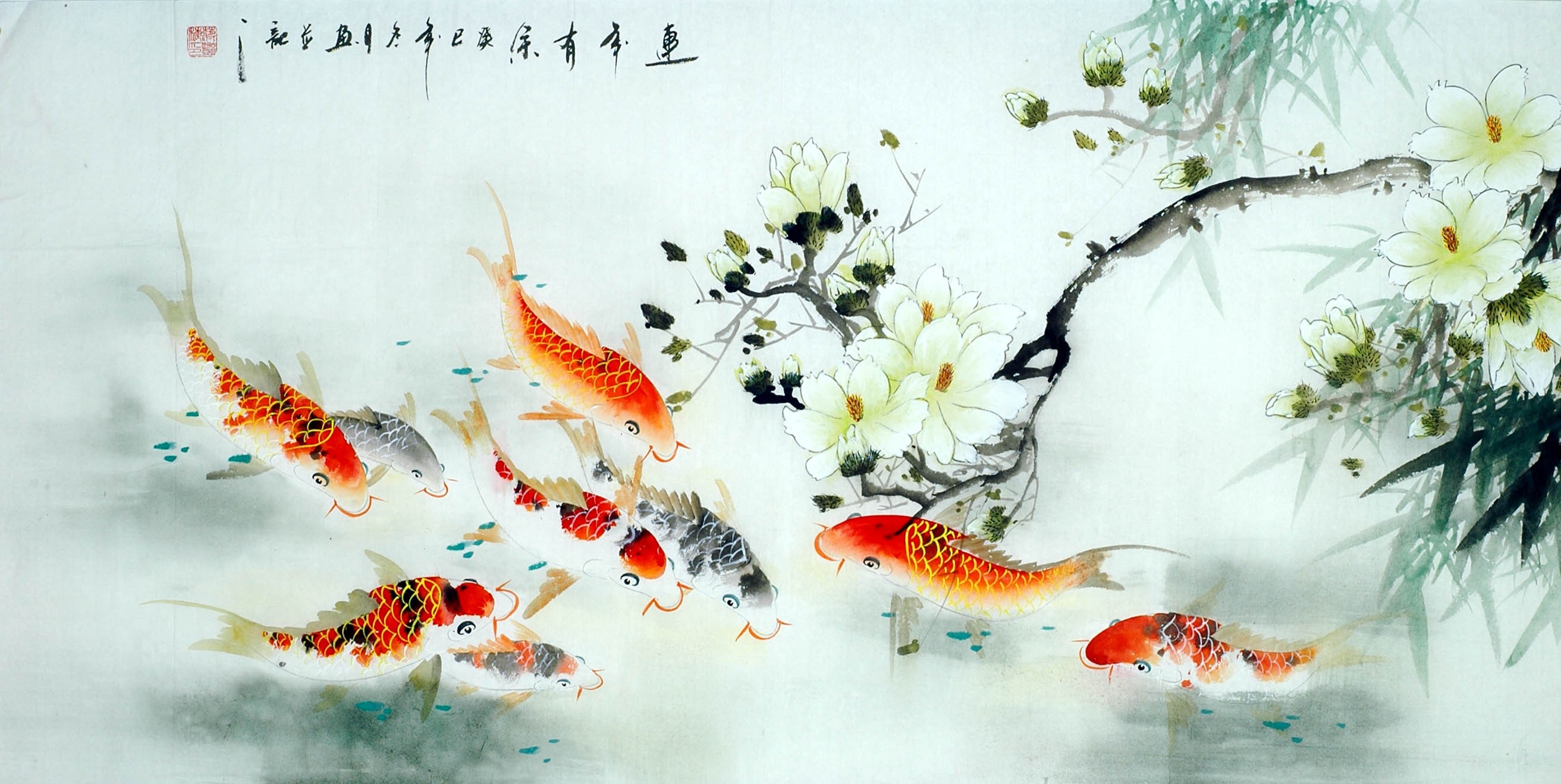 Chinese Carp Painting - CNAG011425