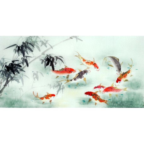 Chinese Carp Painting - CNAG011426