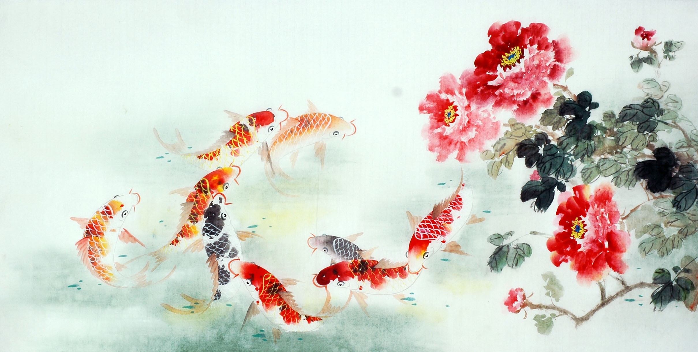 Chinese Carp Painting - CNAG011427